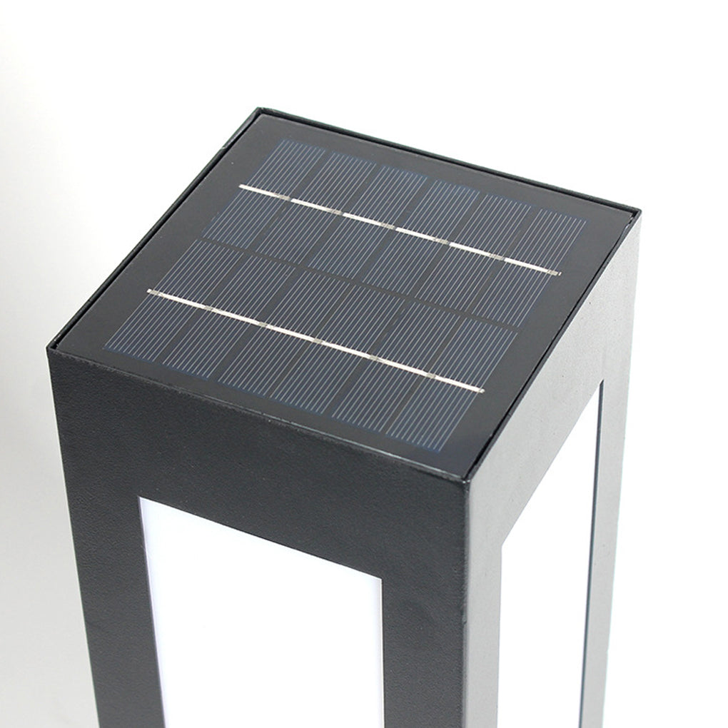 Modern Black Solar Bollard Lights Automatic, Waterproof LED Outdoor Lighting - Lamp Outdoor