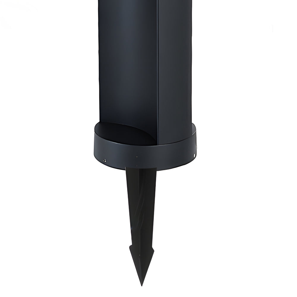Modern Outdoor Cylinder Lawn Lamp - LED Solar & Hardwired Options - Lamp Outdoor