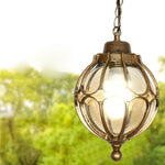 Glass Ball Aluminum Waterproof American Style Outdoor Chandelier Light - Lamp Outdoor