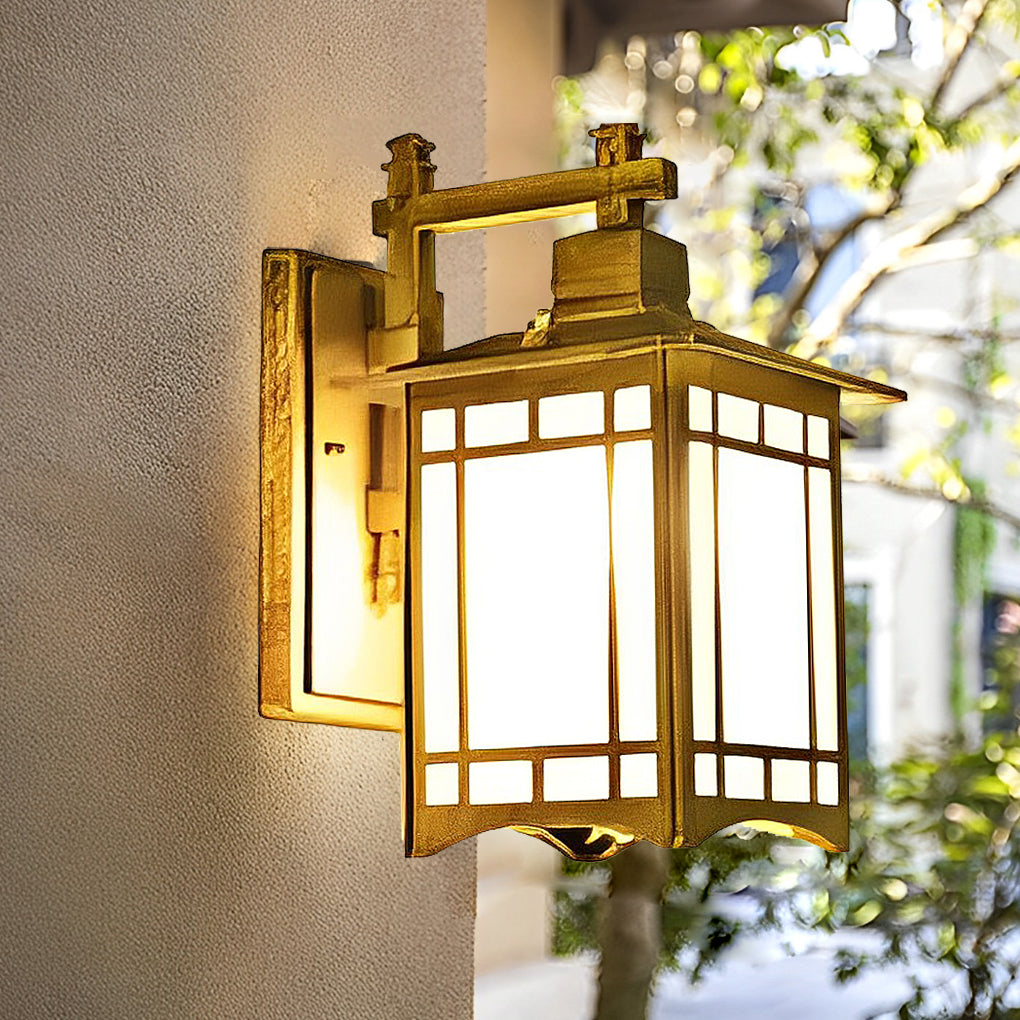 Retro Waterproof LED Vintage Solar Wall Lamp with Remote Wall Sconce Lighting - Lamp Outdoor