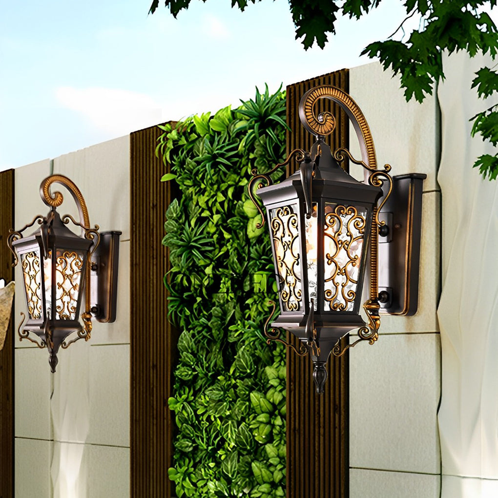 Retro Pattern Outdoor Waterproof European Style Wall Lamp Exterior Lights - Lamp Outdoor