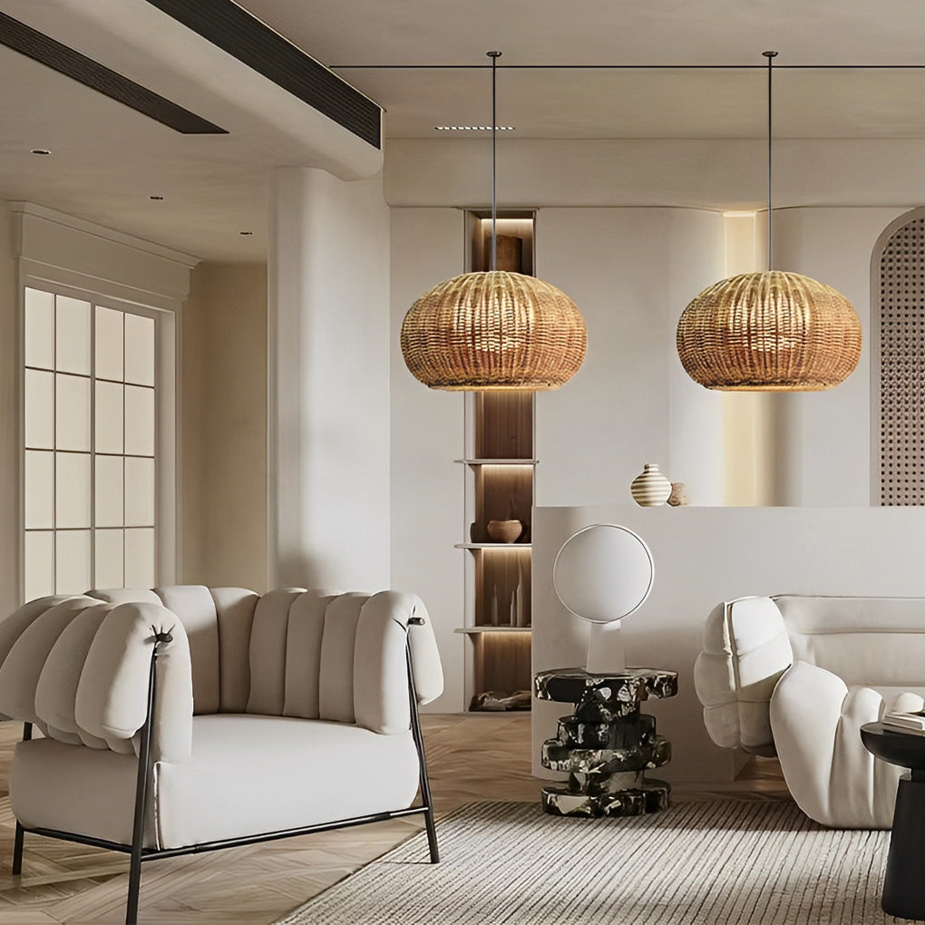 Lantern Shaped Waterproof Rattan Modern Outdoor Wall Lamp Chandelier - Lamp Outdoor