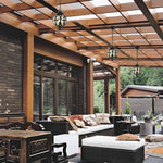 European-style Retro Pendant Aluminum Glass Hanging Ball Outdoor Ceiling Light - Lamp Outdoor
