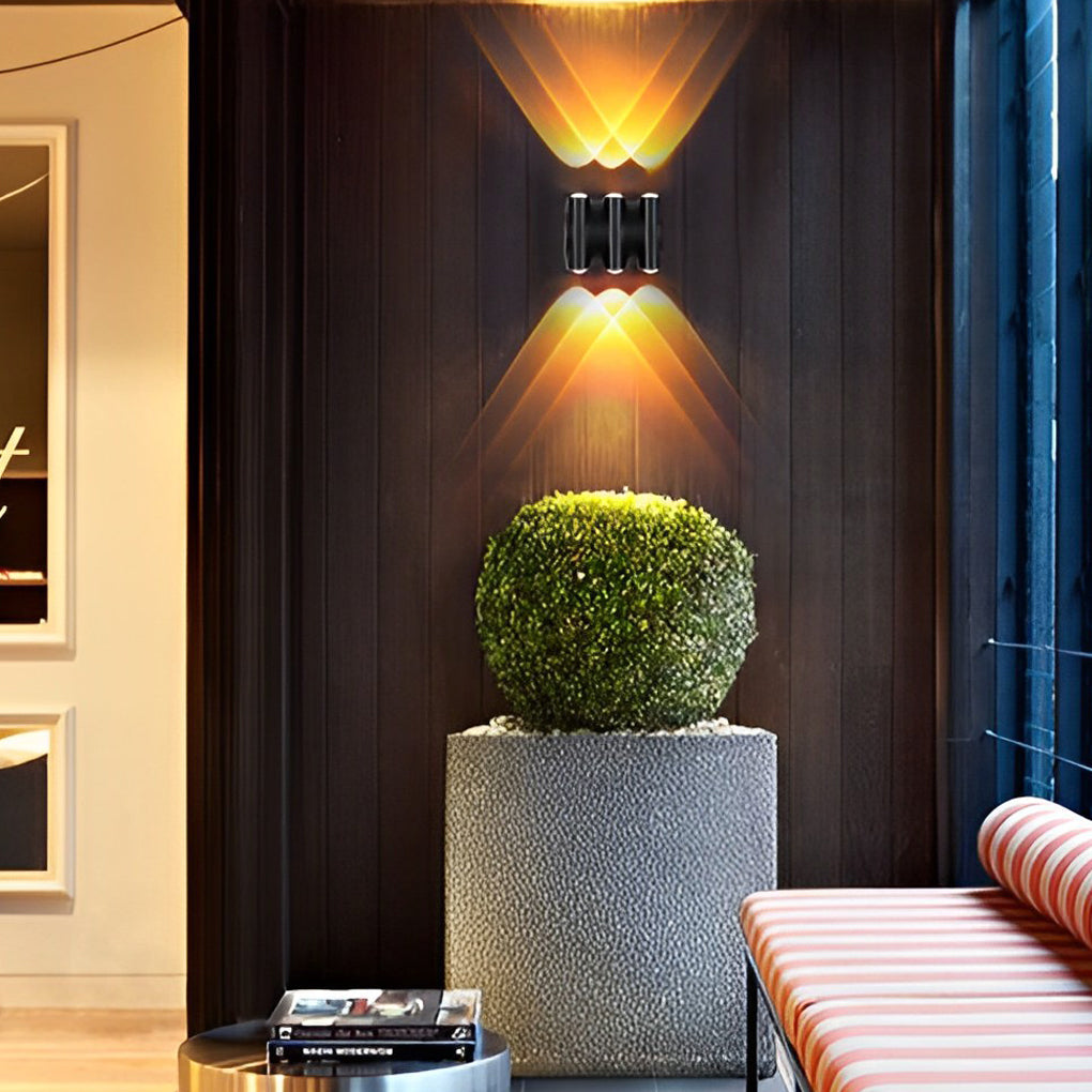Up and Down Light LED Waterproof Black Modern Wall Washer Light Wall Lamp - Lamp Outdoor