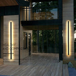 Waterproof Long Linear LED Wall Lamp Outdoor Wall Lights Black Porch Lights - Lamp Outdoor