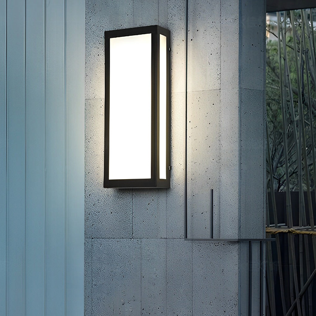 Rectangular LED Waterproof Black Modern Outdoor Exterior Light Wall Lamp - Lamp Outdoor