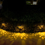 RGB Hexagon Hollow Outdoor Solar Stake Light Waterproof Landscape Lighting - Lamp Outdoor