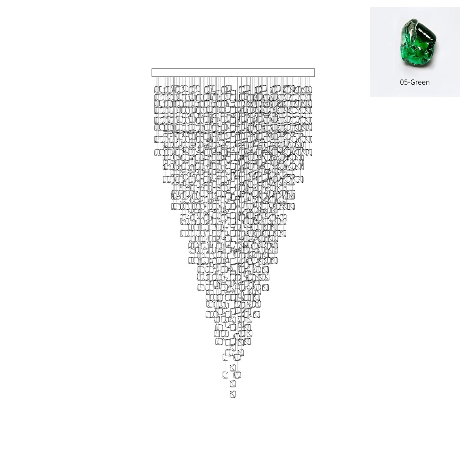 Veshaa Postmodern Luxury Stone Crystal Chandelier - Lamp Outdoor