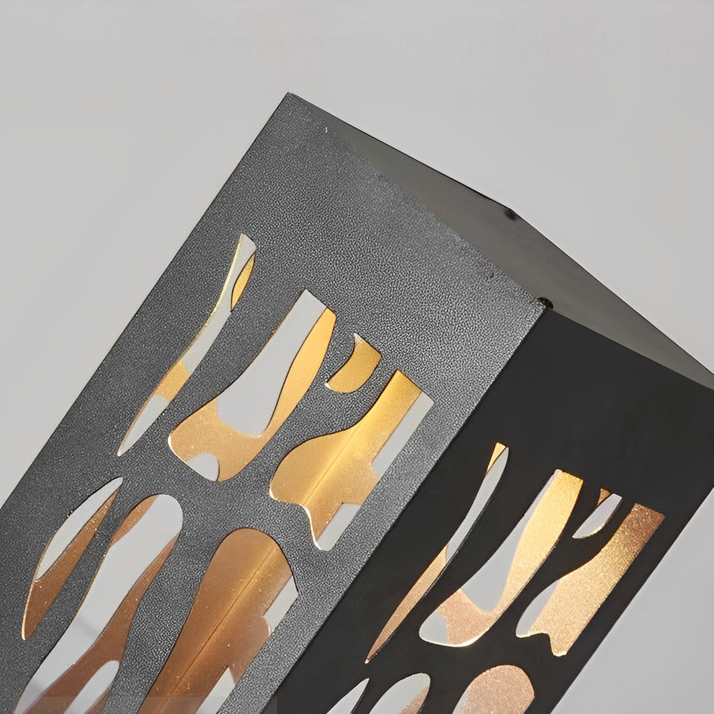 Solar-Powered Modern Outdoor Lawn Lights with Creative Hollow-Out Branch Pattern - Lamp Outdoor