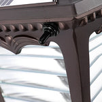 Vintage Striped Glass LED Waterproof Black Retro Solar Wall Lights - Lamp Outdoor