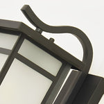 Vintage Waterproof LED Glass Matte Black Retro Wall Lamp Exterior Lights - Lamp Outdoor