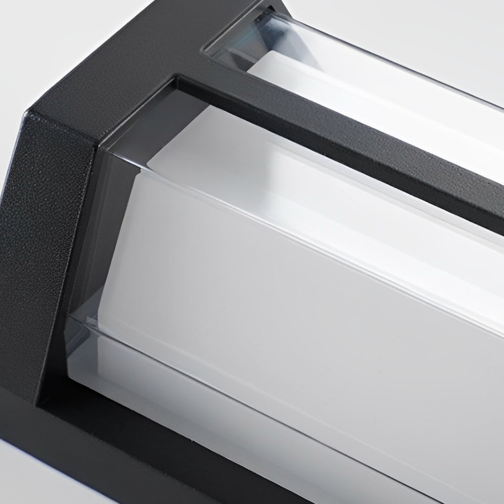 Waterproof Double Acrylic Shade LED Black Modern Outdoor Wall Lights - Lamp Outdoor