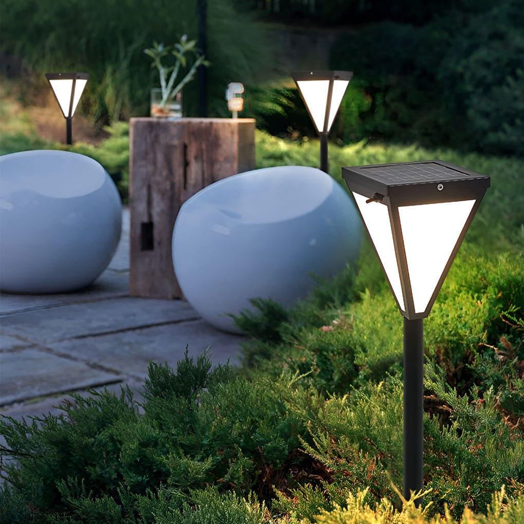 Sleek Solar LED 2.6W Pathway Post Light Outdoor Waterproof Lighting - Lamp Outdoor