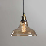 June Industrial Glass Pendant Light Clear/Amber/Smoke Grey - Lamp Outdoor