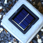 Sleek Square Resin Solar LED Garden Lamp - Lamp Outdoor