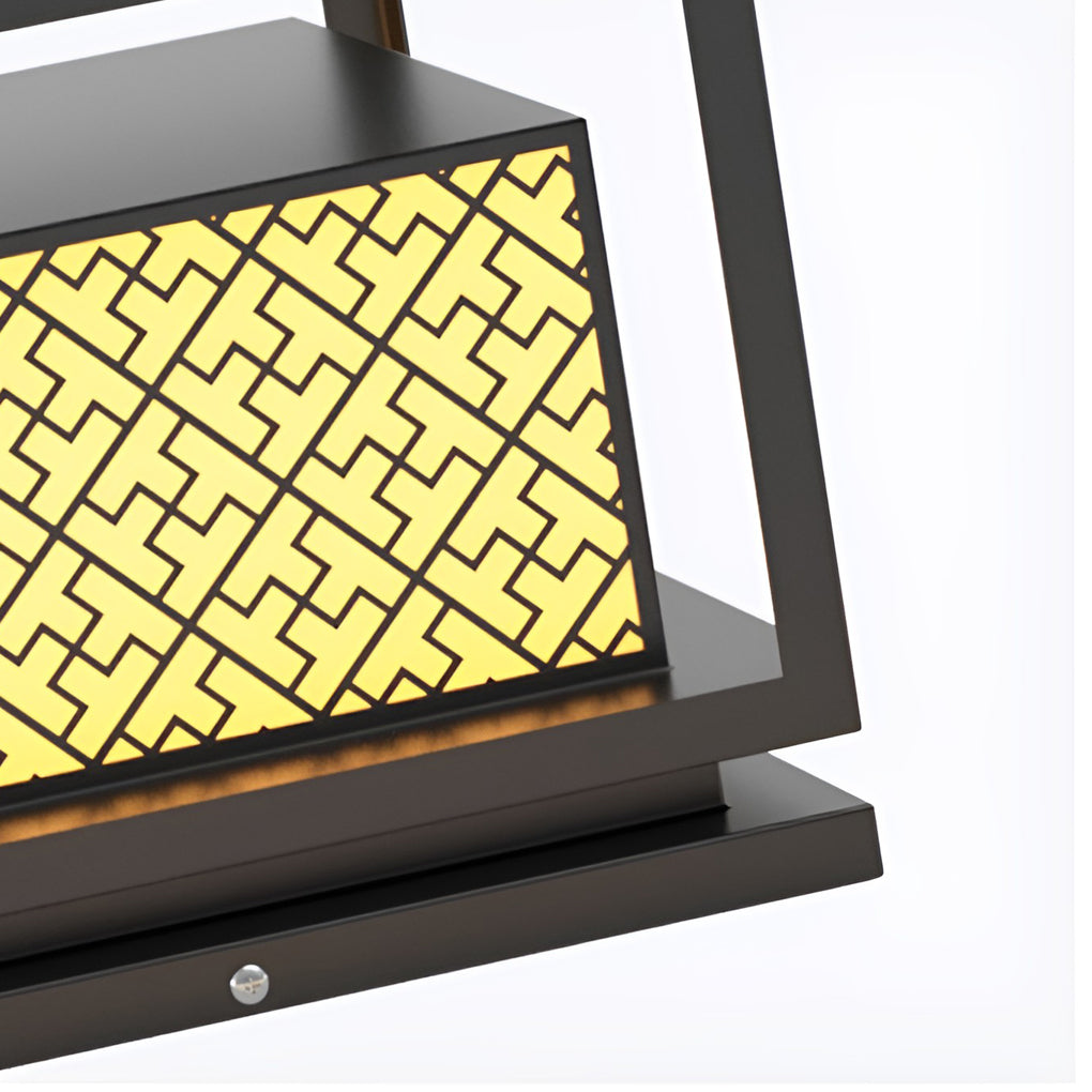 Square Waterproof Modern Solar Outdoor Fence Post Lights Pillar Light - Lamp Outdoor