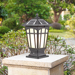 Waterproof Aluminum LED Brown Retro Solar Solar Post Cap Lights Pillar Lamp - Lamp Outdoor