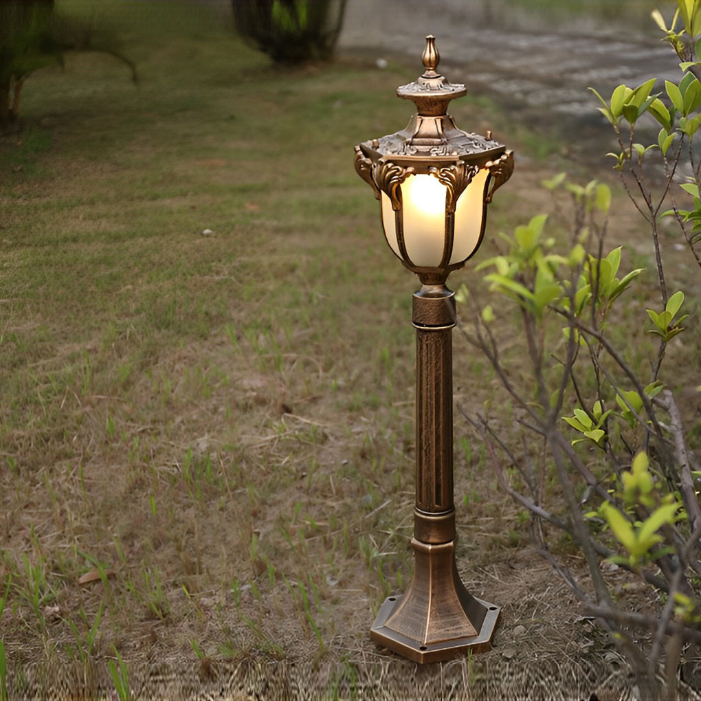 Traditional European-Style LED Outdoor Pathway Lamp Post - Durable & Waterproof - Lamp Outdoor