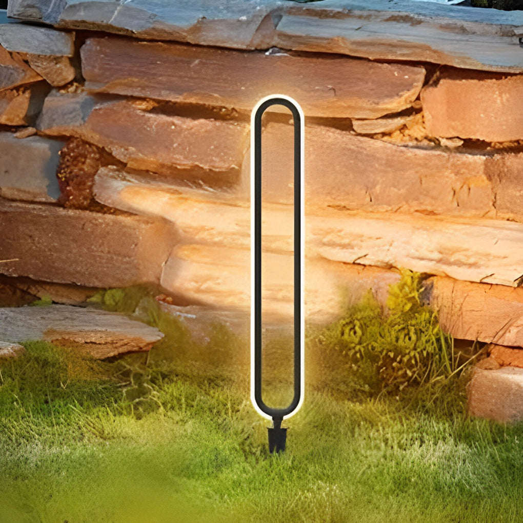 Modern Long Linear LED Solar Pathway Lights in Black Aluminum, Waterproof - Lamp Outdoor