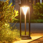 Adjustable Brightness LED Solar Path Lights Outdoor Black Modern Lawn Lamp - Lamp Outdoor
