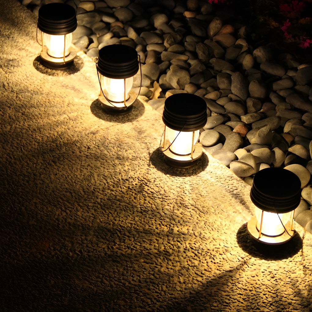 Retro Portable Waterproof Intelligent Led Solar Powered Outdoor Lights - Lamp Outdoor