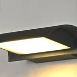 Curved Outdoor Waterproof LED Black Modern Minimalist Wall Lamp Exterior Lighting - Lamp Outdoor