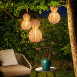 Woven Rattan Gourd Hanging Lamp Outdoor Pendant Light for Patio - Lamp Outdoor
