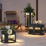 Round Table Lamp with Under-Table Lighting Solar-Powered LED Outdoor Light - Lamp Outdoor