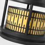 Round Retro Pattern Waterproof LED Black Modern Solar Fence Post Lights - Lamp Outdoor