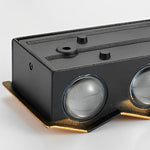 Black & Gold Aluminum LED Outdoor Up Down Wall Light - Lamp Outdoor