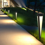 Round Gray Solar Outdoor Light Waterproof LED Lawn Lamp - Lamp Outdoor