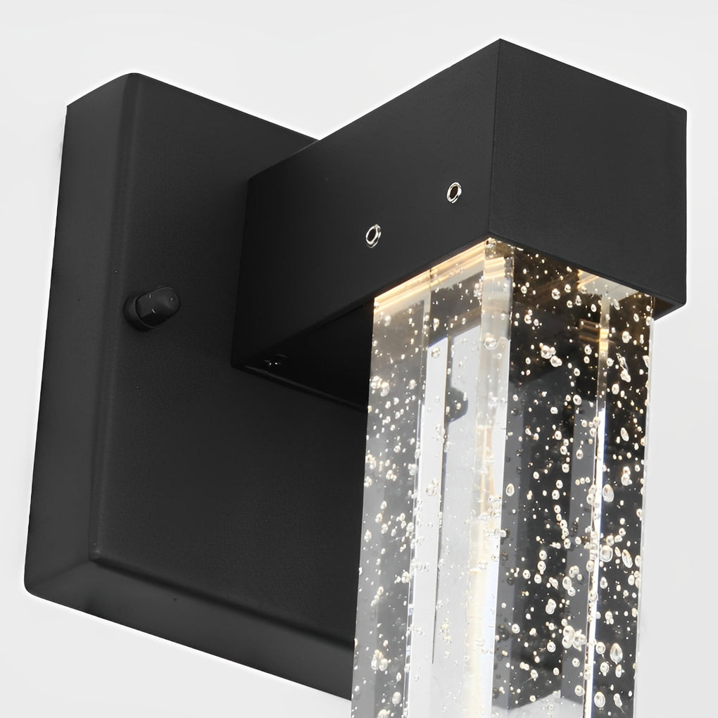 Waterproof LED 10W Crystal Black Modern Outdoor Wall Lamp Exterior Lights - Lamp Outdoor