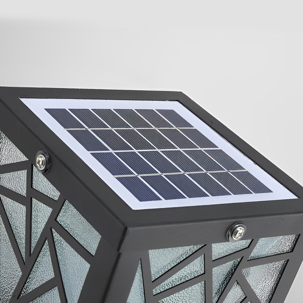 Modern Solar LED Path Lights Black Waterproof Outdoor Lawn Bollard Lights - Lamp Outdoor
