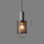 Xenith Industrial Cylindrical Pendant Light, Cement/Metal - Lamp Outdoor