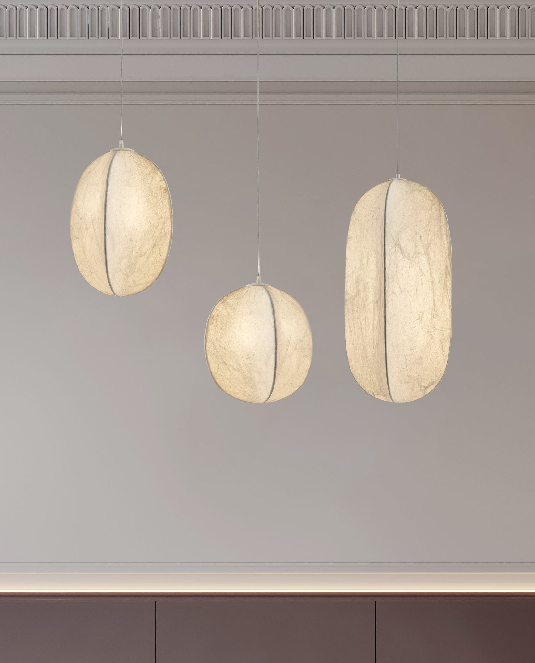 Cocoon Minimalist Silk Pendant Lamp - Lamp Outdoor