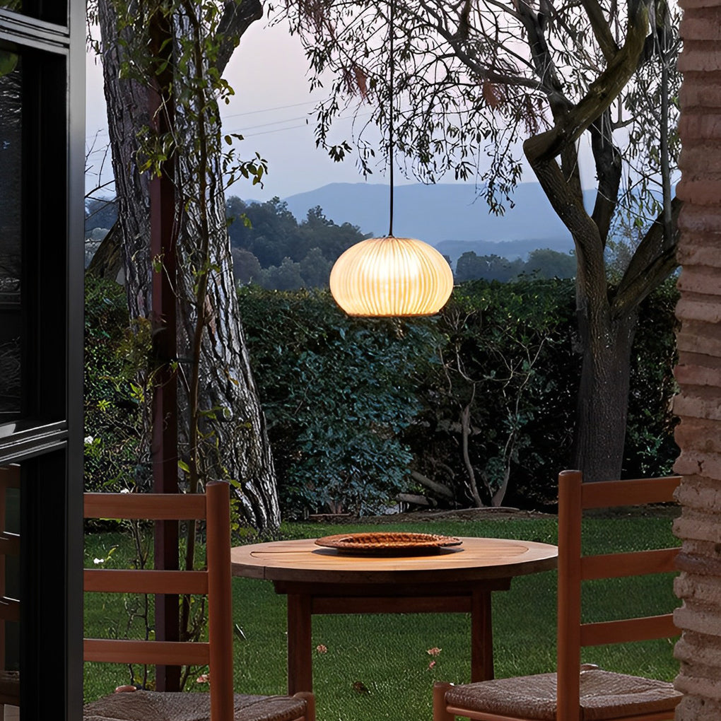 Lantern Shaped Waterproof Rattan Modern Outdoor Wall Lamp Chandelier - Lamp Outdoor
