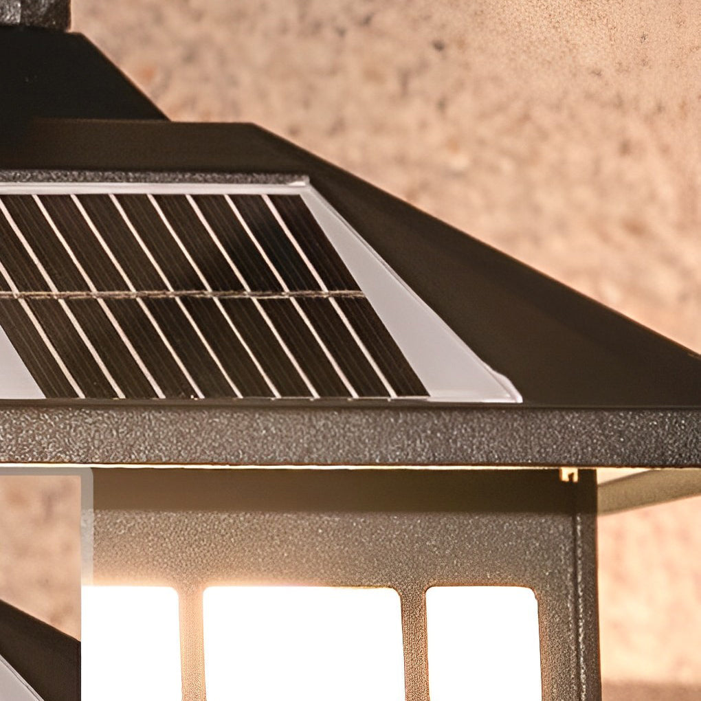 Retro Waterproof LED Vintage Solar Wall Lamp with Remote Wall Sconce Lighting - Lamp Outdoor