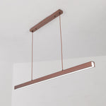 Thala Modern Linear Metal LED Pendant Light Black/Brown - Lamp Outdoor