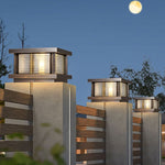 Ray Modern Rectangular Metal Outdoor Solar Lamp Brass Bronze - Lamp Outdoor