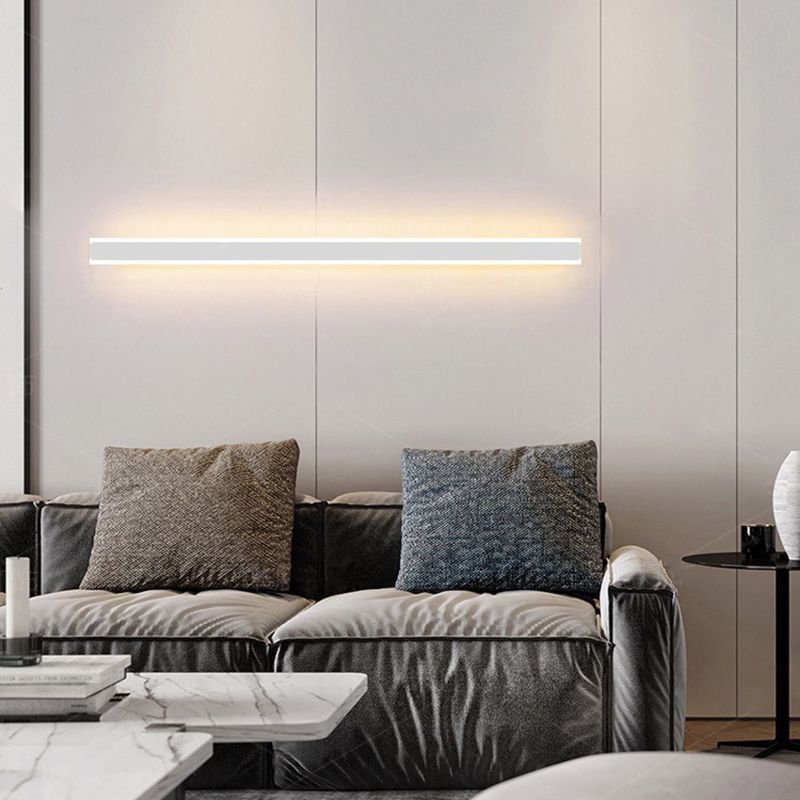 Gravo Minimalist Linear Metal/Acrylic Wall Lamp, Gold/Black/White - Lamp Outdoor