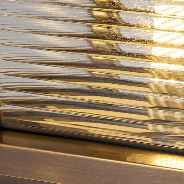 Ray Modern Rectangular Metal Outdoor Solar Lamp Brass Bronze - Lamp Outdoor