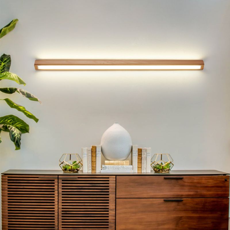 Muto Linear Mirror Wooden Front Vanity Wall Lamp - Lamp Outdoor