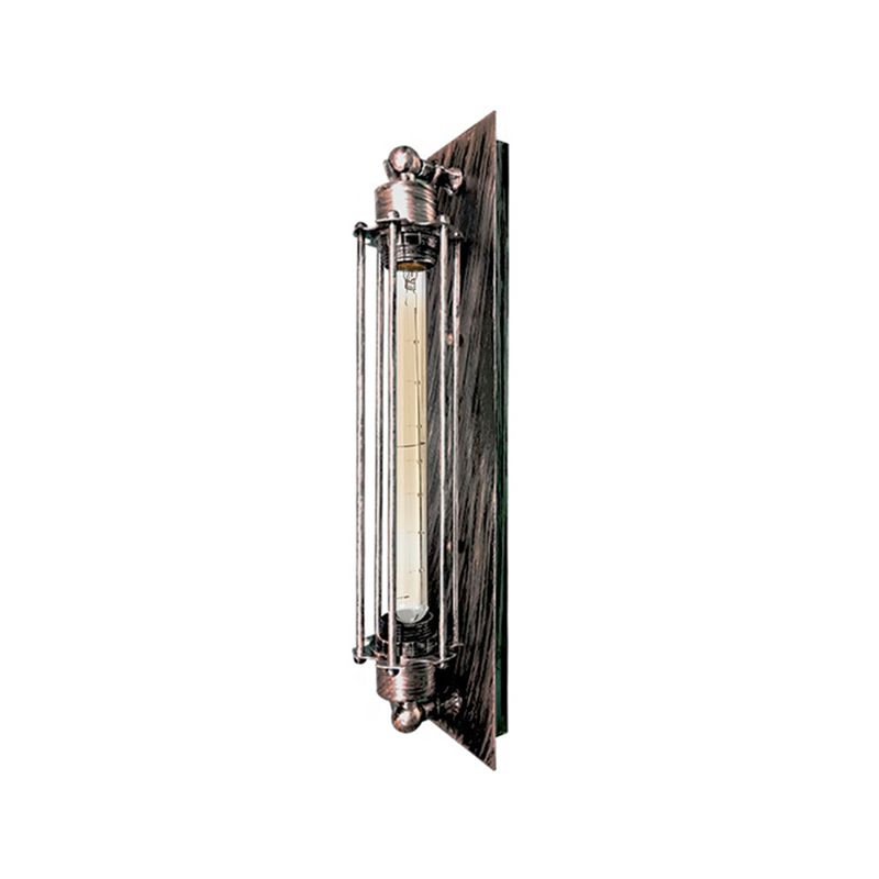 Tronel Vintage Cylinder Metal Wall Lamp, Black/Red/Silver/Gold - Lamp Outdoor