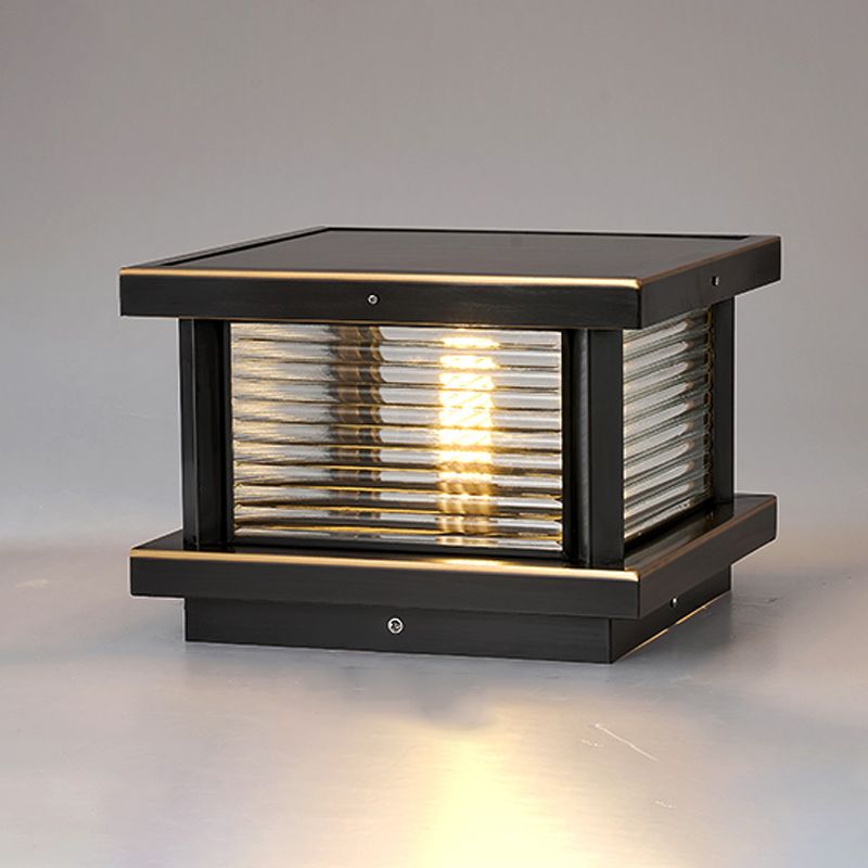 Ray Modern Rectangular Metal Outdoor Solar Lamp Brass Bronze - Lamp Outdoor