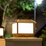 Ray Vintage Rectangle Metal Outdoor Solar Lamps Bronze - Lamp Outdoor