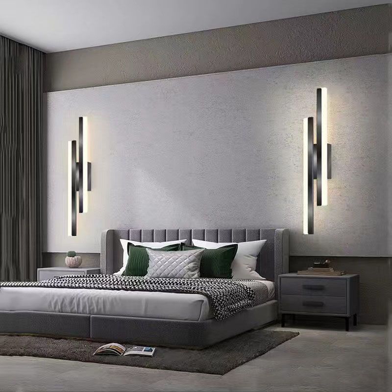 Cyral Minimalist Geometric Wall Lamp, Black/White - Lamp Outdoor