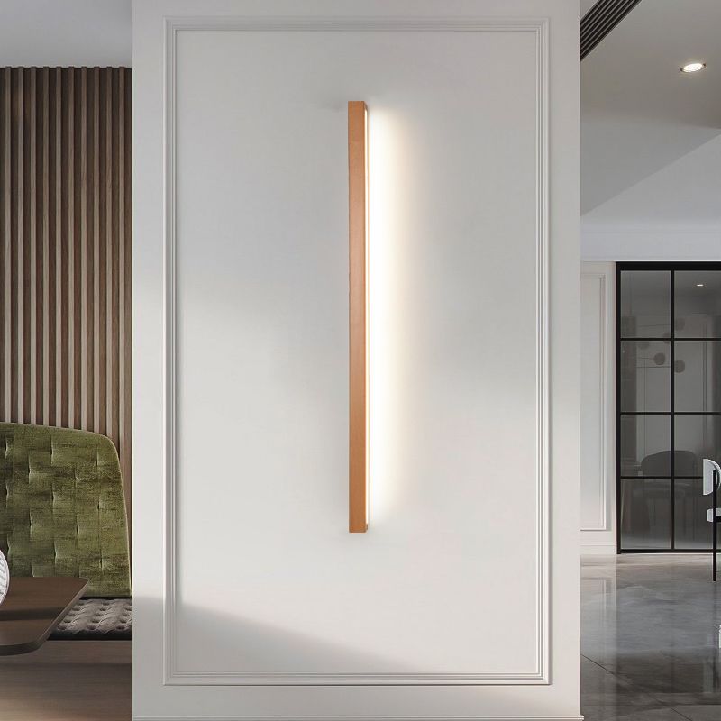 Muto Linear Mirror Wooden Front Vanity Wall Lamp - Lamp Outdoor
