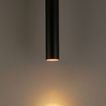 Yore Modern Cylinder Shape Linear Pendant Light Black Metal - Lamp Outdoor