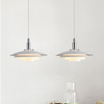 Nylo Contemporary Minimalist Frisbee Shaped Metal Pendant Light - Lamp Outdoor