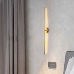 Fauro Modern Linear Metal&Silica Gel Wall Mount Lamps, Gold - Lamp Outdoor